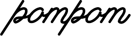 pompom script logo